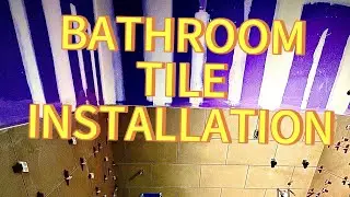 COMMERCIAL BATHROOM TILE INSTALLATION! #diy #tiles #construction #flooring #commercialflooring 