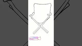 How to Draw #camping #folding #chair #shorts #drawing #illustration #ytshorts #easytrick #procreate