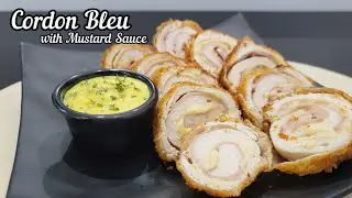 Chicken Cordon Bleu and Yellow Mustard Cream Sauce