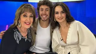 Juanpa Zurita y Ana de la Reguera visitan a María Julia Lafuente en Telediario Mediodía