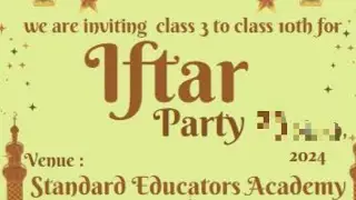Iftar Party Vibes | Standard Educators Academy