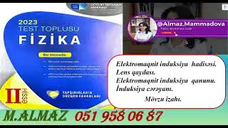 Elektromaqnit induksiya hadisəsi.Lens qaydası.İnduksiya cərəyanı.Mövzu izahı(DİM 2023 FİZİKA)