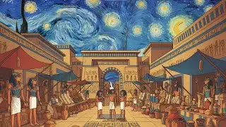 Pharaoh's Retreat: Walk through the atmosphere of an ancient Egyptian market | 1 hour in 4K