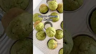 Banana Spinach Muffins #kidsfood #easyrecipe #toddlersnacks #kidssnacks #healthyrecipes