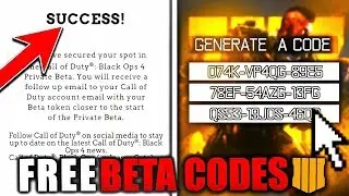 HOW TO GET THE BO4 BETA FOR FREE ( HOW YOU CAN GET FREE  BO4 BETA CODES ) #SeiZeRC