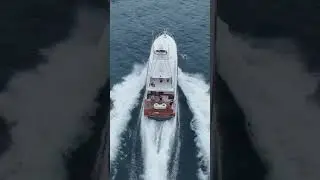 Amazing 80&rsquo; Merritt &ldquo;Searaphim&rdquo; running in the Ocean #sportfish #yacht #merritt