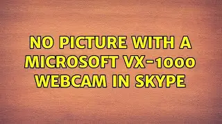 Ubuntu: No picture with a Microsoft VX-1000 webcam in Skype