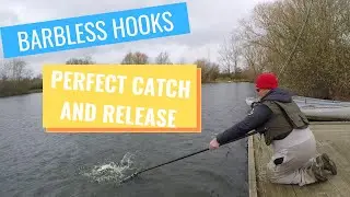 Barbless hooks , land more fish