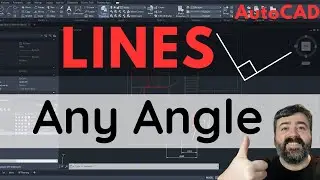 Drawing Straight Lines in AutoCAD Perpendicular Parallel at Any Angle - AutoCAD Tutorial