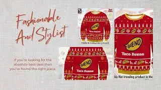 Taco Bueno Ugly Christmas Sweater