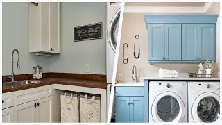 75 Medium Tone Wood Floor And Brown Floor Laundry Room Design Ideas You'll Love 🔴
