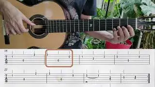 Sor - Opus 51 No 1 (single note solo guitar tab tutorial with PDF)