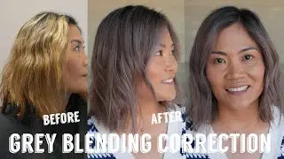 Hair Transformations with Lauryn: Grey Blending Corrective Highlight Ep. 255