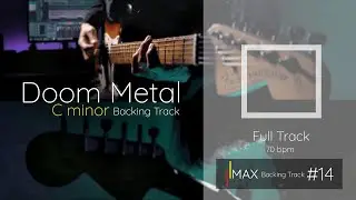 #14 Doom Metal Guitar Backing Track [ FULL TRACK ] Jam in C minor 70 bpm