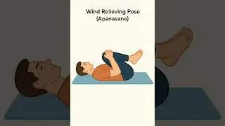 Wind Relieving Pose (Apanasana) yoga pose | yoga for beginners | yoga poses #shorts #yoga