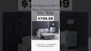 AFFORDABLE PRICE!! Miles 2 Seater Sofa Bed - Beige