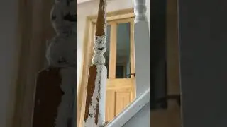 Paint stripping stair spindle using peel tec