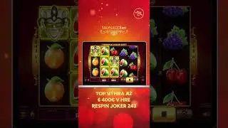 TOP v&yacute;hra 6 400&euro; v hre Respin Joker 243 s otočen&iacute;m 100&euro; a n&aacute;sobkom 64x | november 2025