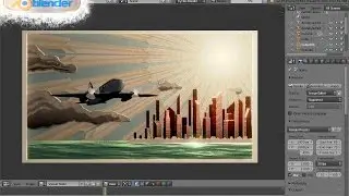 Art Deco Postcard Timelapse - Blender 2.78