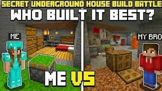 Me vs my brother who builds best secret underground house 🏡 #minecraft #video #gaming 