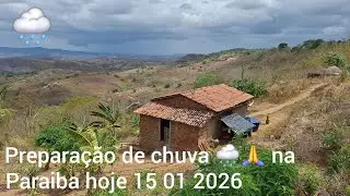 Muita chuva ⛈️ chegando aqui no sitio aonde na Paraiba 