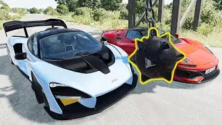 BeamNG Drive - CAR vs SPIKE BALL