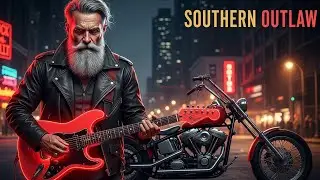 Neon Highway Dreams – American Rock Outlaw Ride #neonnight #americanoutlaw #rocknrollvibes