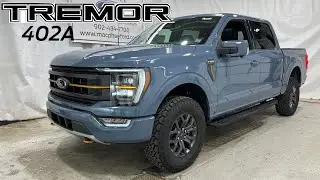 Обзор Ford F-150 TREMOR 402A 2023 года выпуска, цвет &laquo;лазурный серый&raquo;.