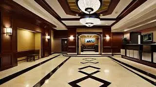 Lobby Echoes: Hotel Ambience with Voices, Footsteps, and Elevator Bell  Copyright Free Sound Effects