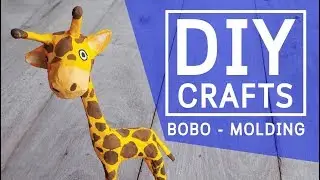DIY How to make a paper mache giraffe clown cartoon - crafts step by step