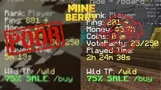 0 to 10million  Money in Mineberry Survival SMP (0 to 150k)