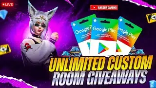 FREE FIRE LIVE GIVEAWAY CUSTOM ROOM | FF LIVE REDEEM CODE GIVEAWAY | BARSHA LIVE