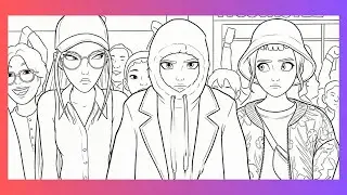 K-Pop Demon Hunters Coloring 🎤👹 | Satisfying Coloring Video