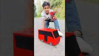 homemade red &hearts;️ colour RC Bus 🚐 unboxing