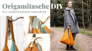 DIY - Origami Tasche nähen für Anfänger - Beutel, Einkaufstasche ohne Schnittmuster - Nähanleitung