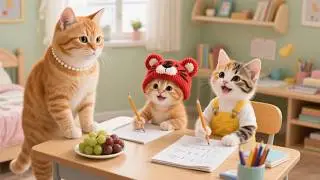 Когда котята в тупике с математикой... Мамина &laquo;Виноградная магия&raquo; такая полезная! 🍇 | Трогательна...
