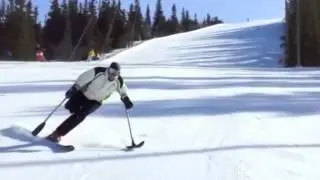 Amputee Skiing   Skiing on one leg   amputee   disabled 480p