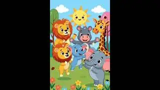 Cute Animals Dance in Jungle 🐘🦒🦁 | Fun Kids Short #kidscartoon