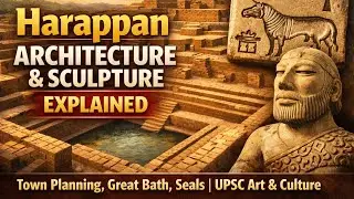 Harappan Architecture & Sculpture Explained | Town Planning, Great Bath, Seals | UPSC Art & Culture 