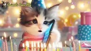 Cat Choir Alert: Fluffy Kitten Performs Birthday Anthem | Adorable Cute Cat 😺