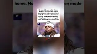 Browns' Ronnie Hickman Attacked by Four People in NYC Hotel 🏨😟 #shorts #NFL