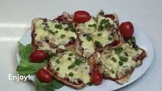 Delicious,  Easy Homemade PIZZA BREAD ready in 10 minutes