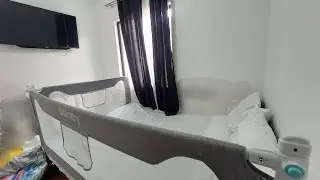 How to assemble bed safety fence for baby and toddler.
