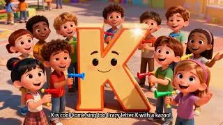 kids songs| kids learning. K is for Kazoo #kidslearning #nurseryrhymes #singalong #cartoon #funny
