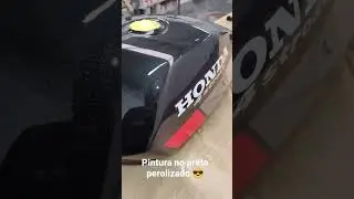 pintura no preto perolizado finalizada.. oficina universo 160 😎🇧🇷