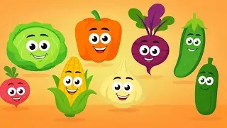 Ten Little Vegetables Jumping on the Bed | Fun Learning Song for Kids | Toonzy Wheels kids 