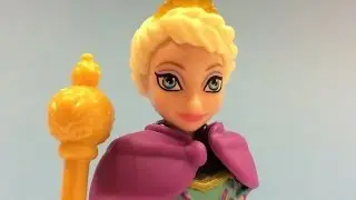 Disney Frozen Queen Elsa (Anna's sister) with Clip on Dress, Cape and dressing screen