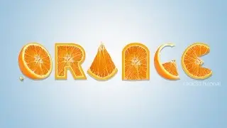 Orange Text Effect | Photoshop Tutorial | click3d