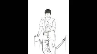 Drawing a boy