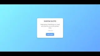 full html css javascript project random quotes generator